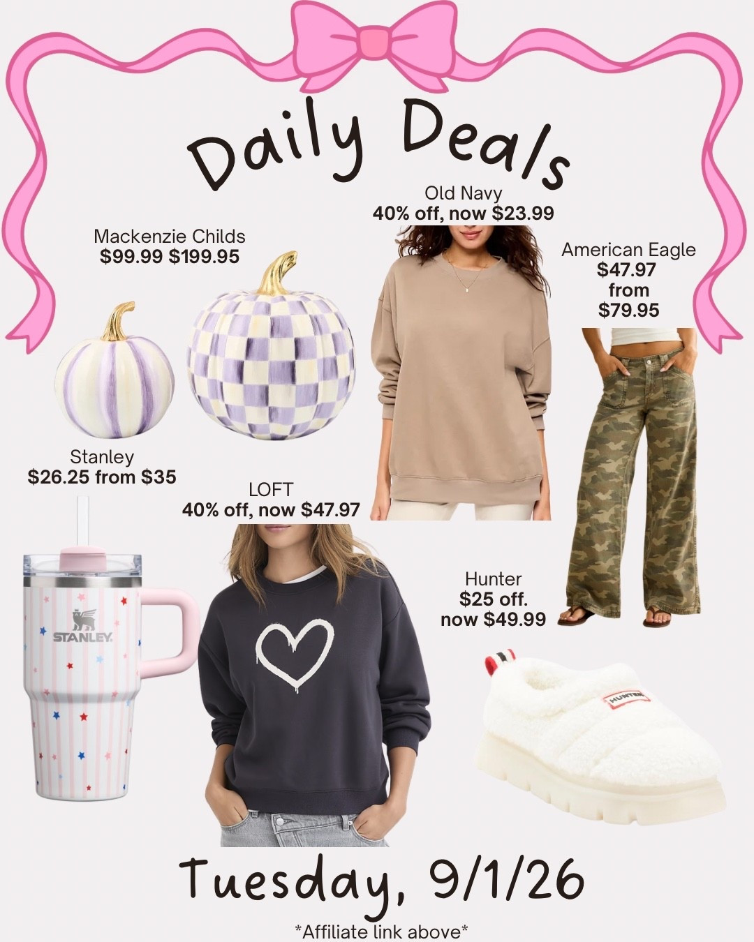Daily deals

#LTKSeasonal #LTKSaleAlert #LTKootd