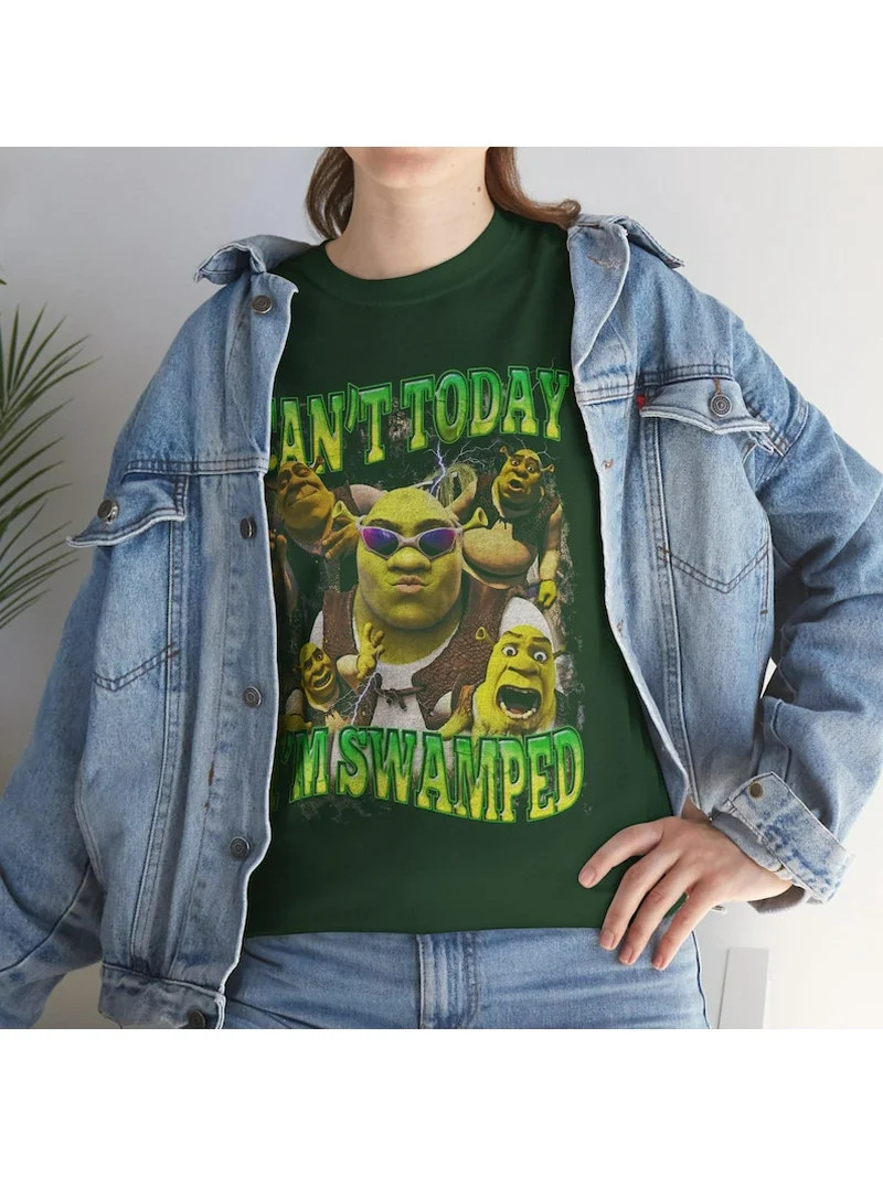 Shrek Funny Shirt Shrek Can't Today I'm Swamped Shirt, Meme funny Shirt | Walmart (US)