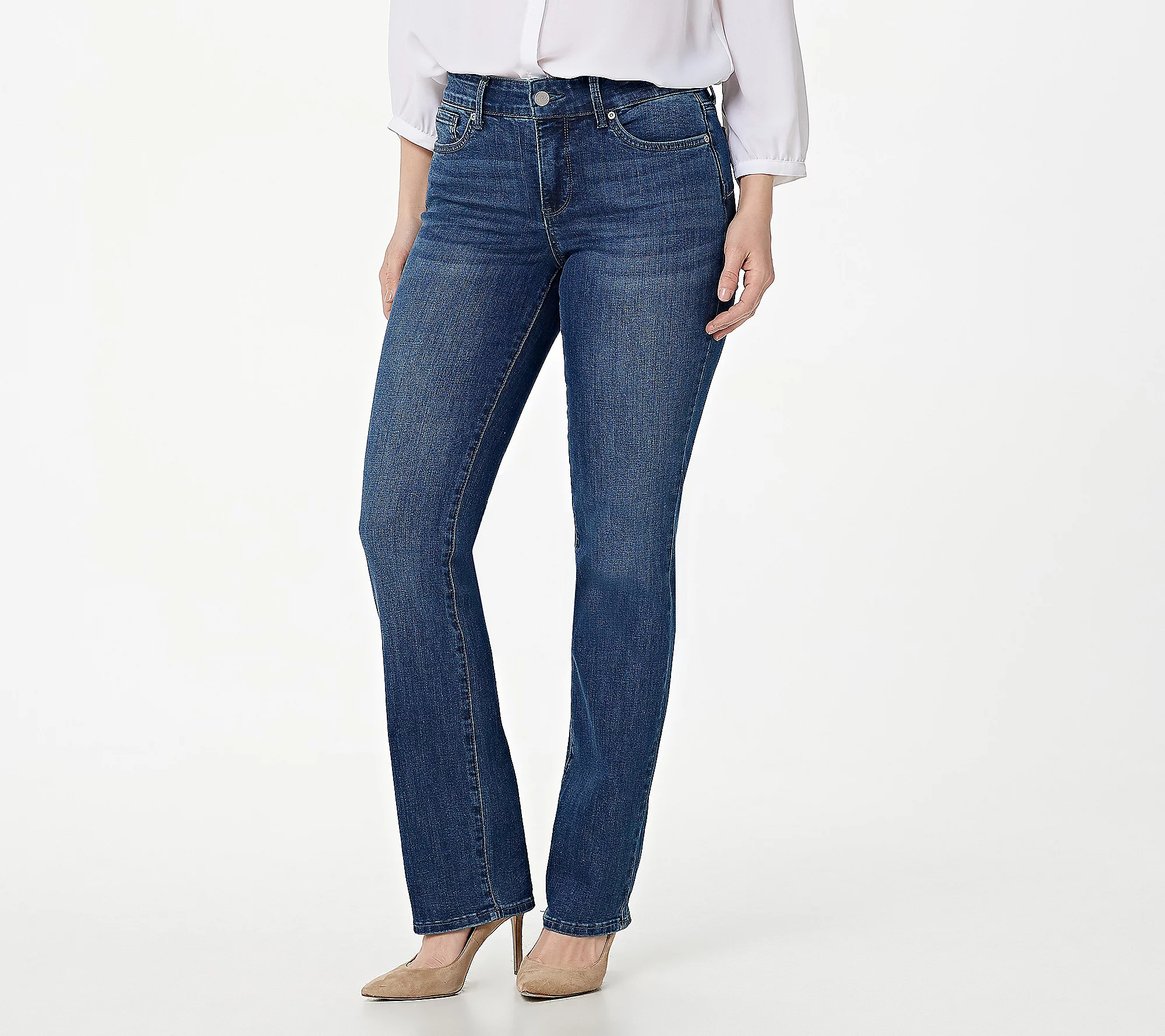 As Is NYDJ Marilyn Straight Jeans in Cool Embrace- Lana | QVC