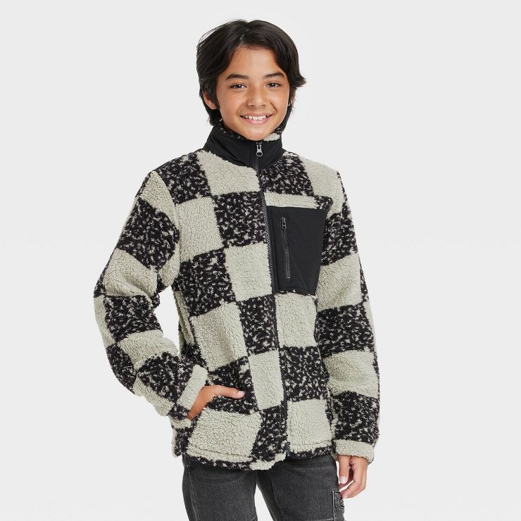 Boys' Zip-Up High Pile Fleece Jacket - art class™ | Target
