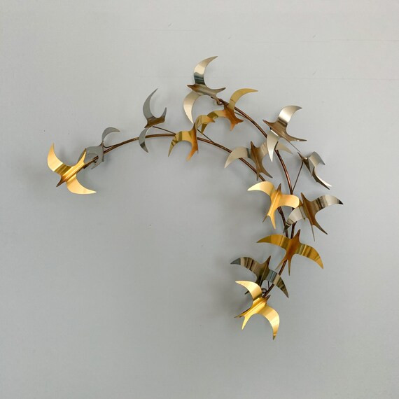 Vintage C. Jere Birds in Flight Metal Wall Sculpture - Artisan House | Etsy (US)