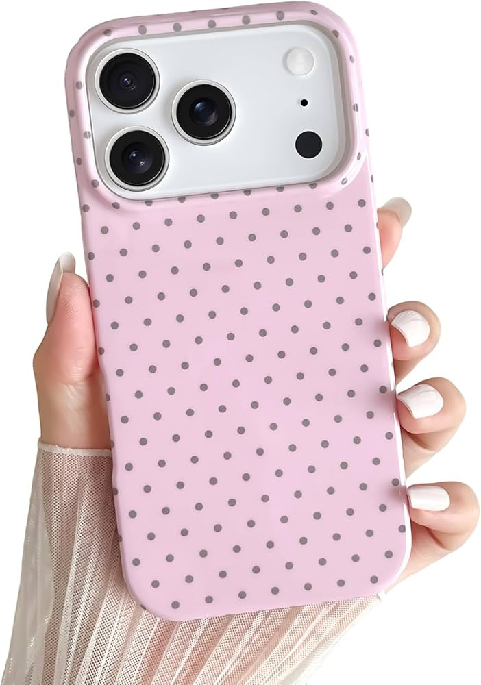 Yeddabox for iPhone 17 Pro Max Case Cute Polka Dot Phone Case Soft TPU Slim Shockproof Phone Cove... | Amazon (US)