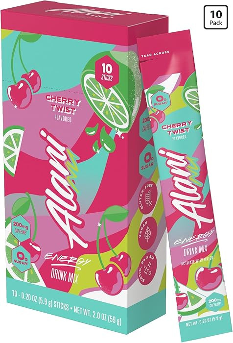 Alani Nu CHERRY TWIST Energy Sticks, Energy Drink Powder, 200mg Caffeine, Pre Workout Performance... | Amazon (US)