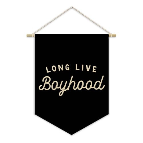 XYDEG Boy Room Decor,Long Live Boyhood Black Canvas Banner Nursery Playroom Wall Decor for Boys Bedroom Toddler Decorations Teen Boy Room Decor,Playroom Decor Wall Hanging Flag 15x11 Inch | Amazon (US)