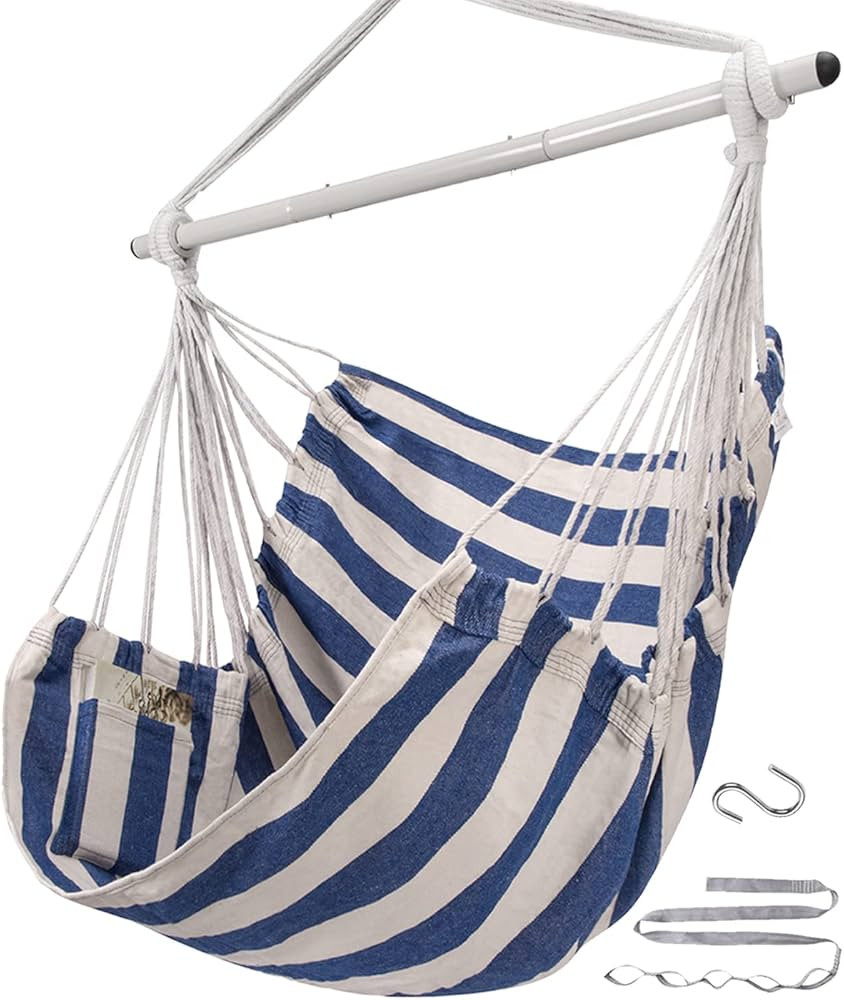 ADVOKAIR Hammock Chair Swing, Heavy-Duty Hanging Rope Swing Seat Supports 500 Lbs, Ideal for Outd... | Amazon (US)