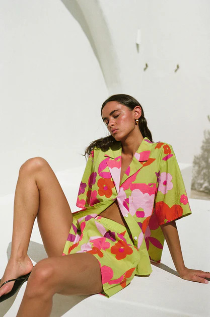 Thessy Top - Lime Floral | SABO SKIRT (Global)