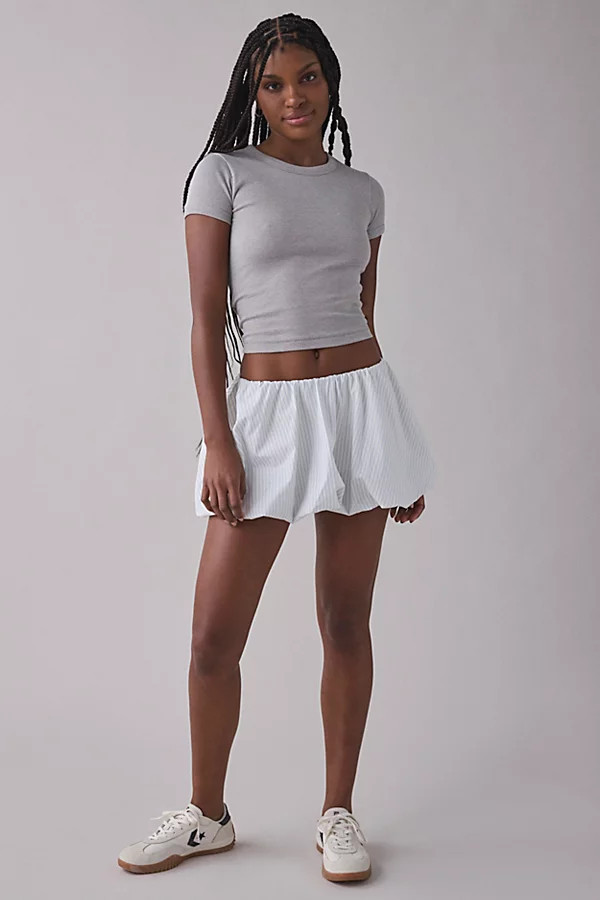 Kimchi Blue Anne Bubble Mini Skort in Stripes, Women's at Urban Outfitters | Urban Outfitters (US and RoW)