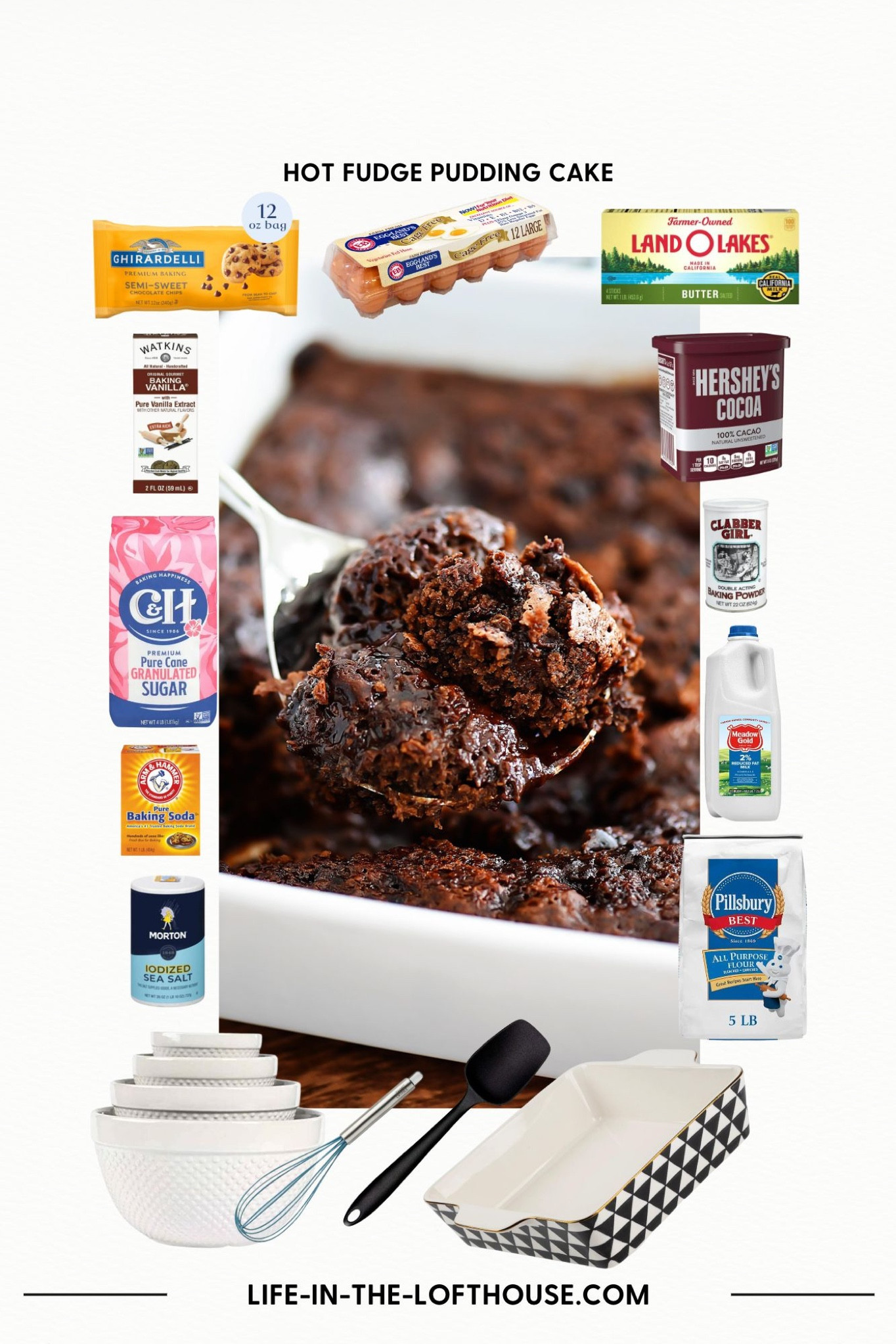 Must try this delicious hot fudge pudding cake! Everything is linked here for you to make it easily! Full recipe at https://life-in-the-lofthouse.com/hot-fudge-pudding-cake/ 

#LTKunder50 #LTKhome #LTKfamily