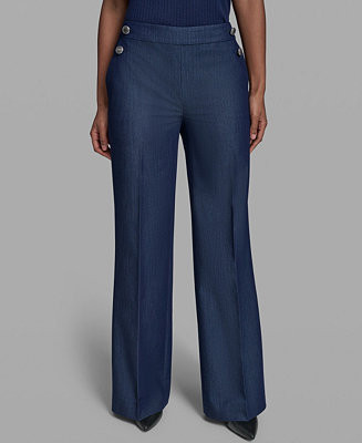 KARL LAGERFELD PARIS Women's Wide-Leg Pants - Macy's | Macy's