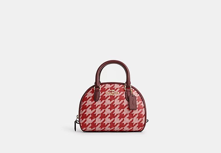 Sydney Satchel With Houndstooth Print | Coach Outlet