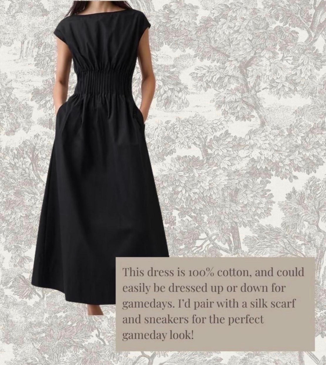 A black dress is always a closet staple you'll wear over and over! Love this for game day and fall with a sweater thrown over the shoulders!