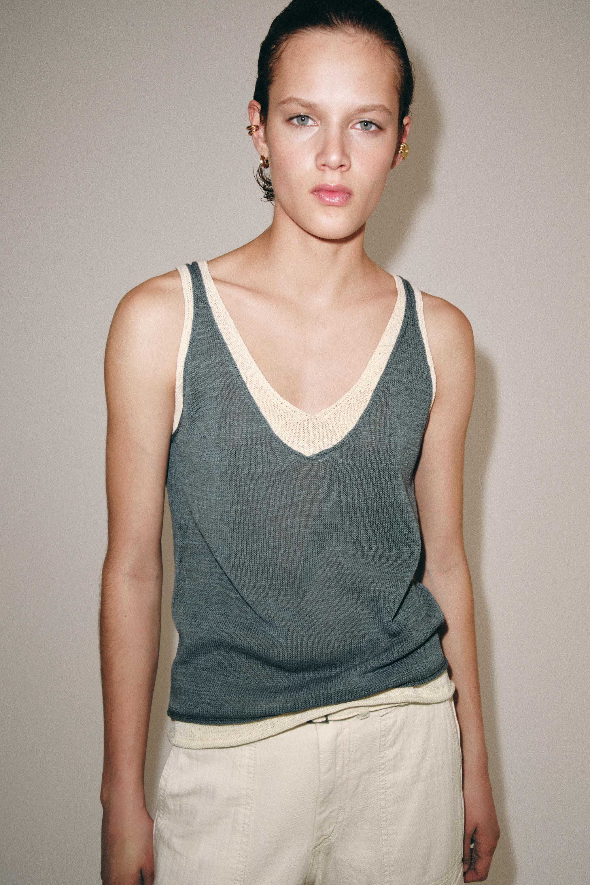 COMBINATION KNIT TOP | Zara UK