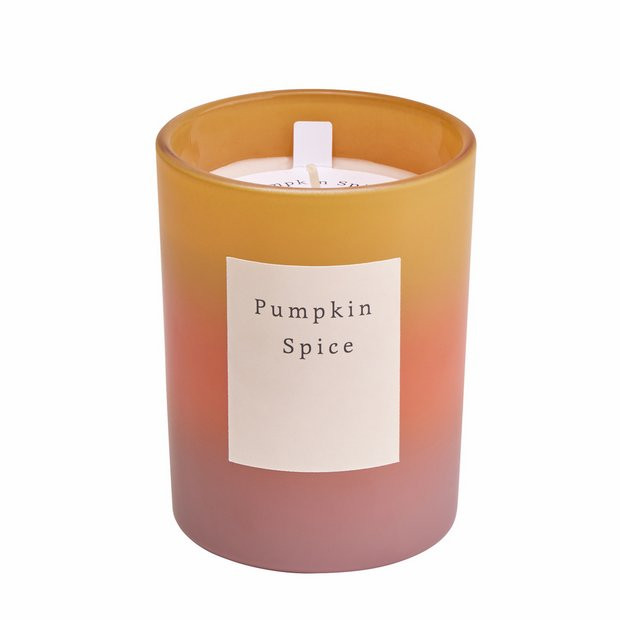 Buy Argos Home Ombre Glass Medium Candle - Pumpkin Spice | Candles | Argos | argos.co.uk