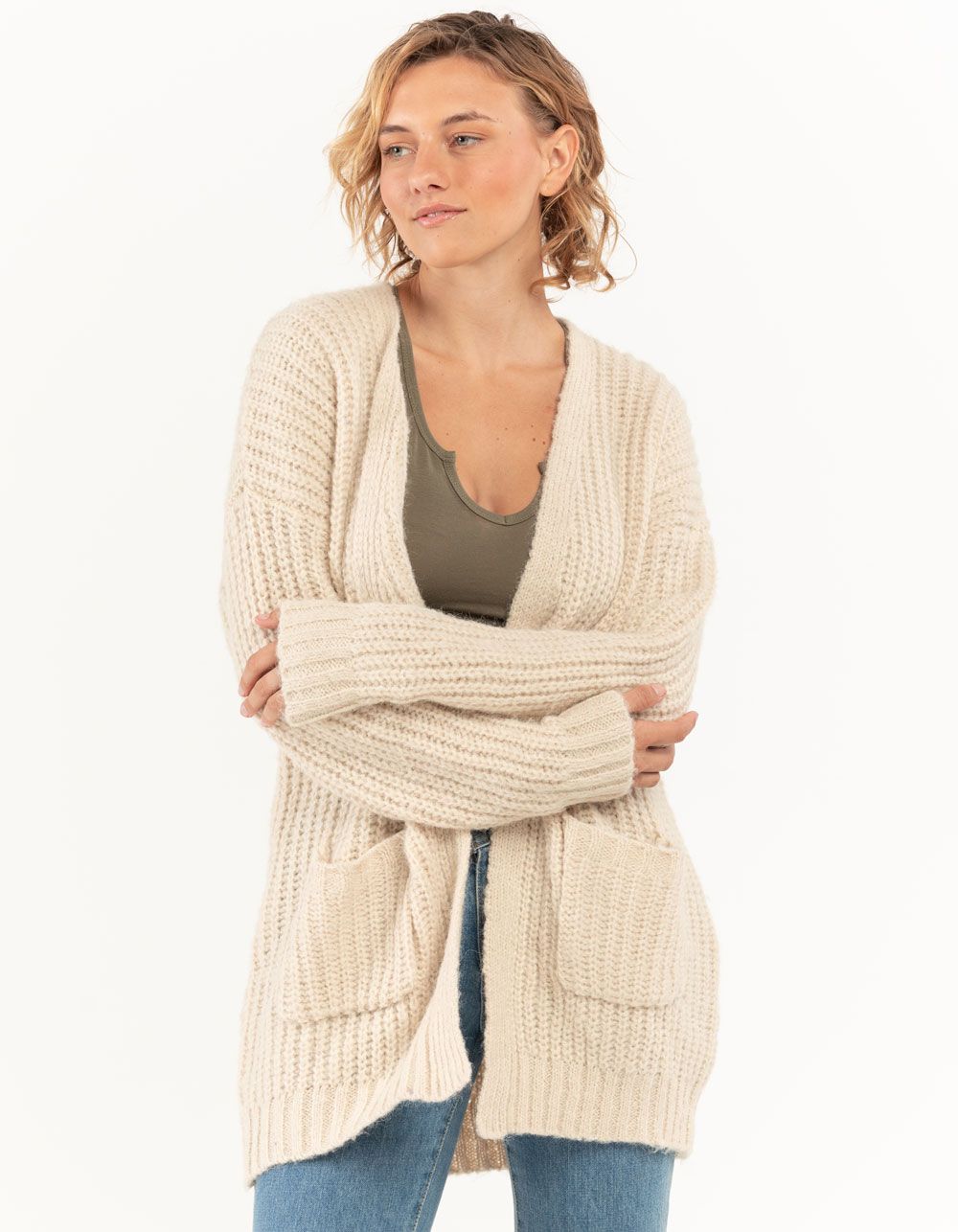 FULL TILT Birdseye Womens Open Cardigan | Tillys