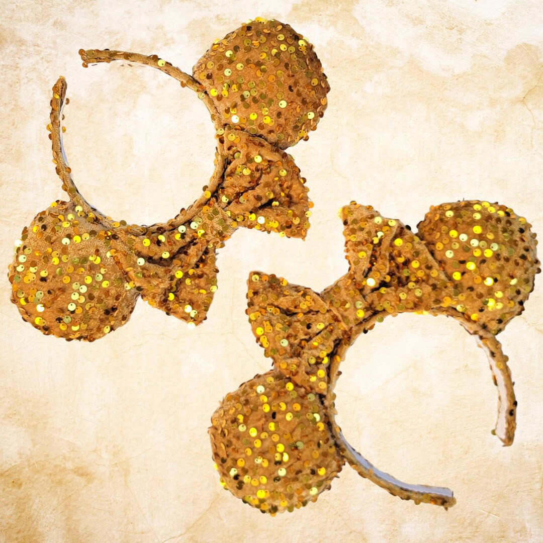 You're so Golden Minnie Ears  Gold Sequin Ears  - Etsy | Etsy (US)