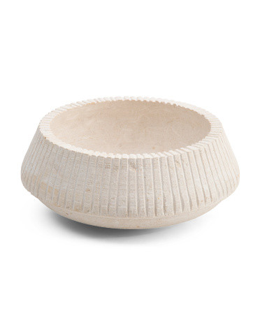 10in Travertine Decorative Bowl | TJ Maxx