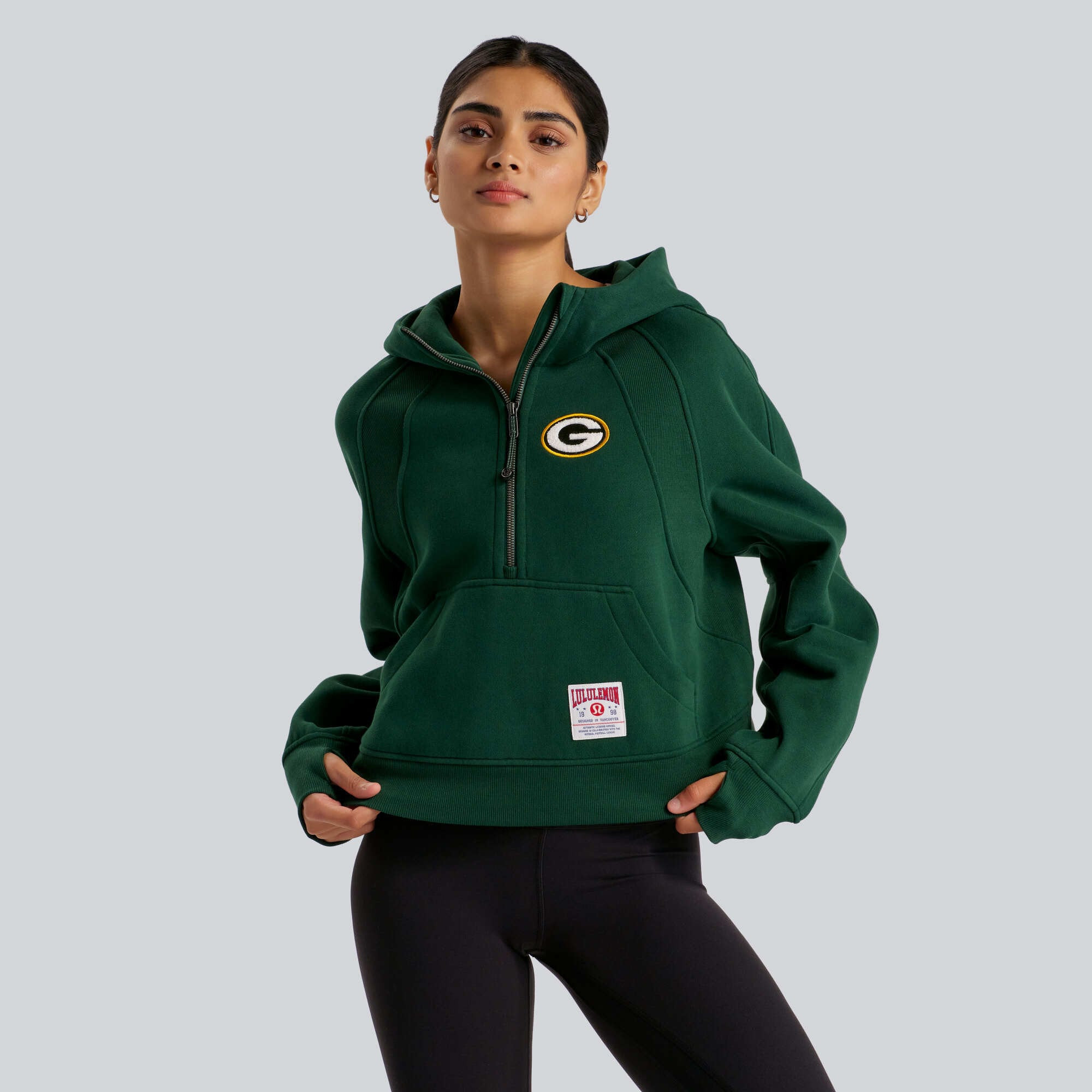 Green Bay Packers lululemon Women's Scuba Oversized Half-Zip Hoodie - Alouette | Fanatics
