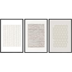 Amazon.com: SIGNWIN Framed Canvas Print Wall Art Set Tan Geometric Pattern Landscape Abstract Shapes | Amazon (US)