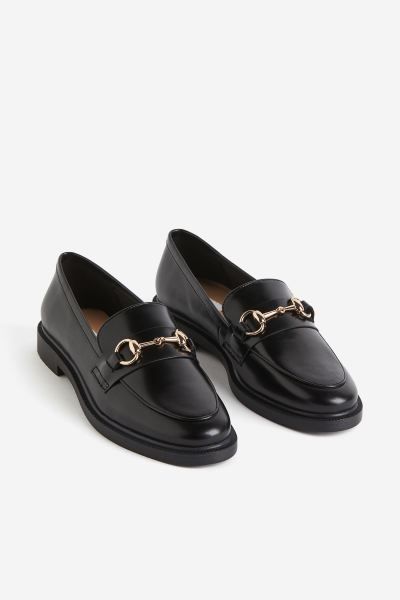 Leather loafers - Black - Ladies | H&M GB | H&M (UK, MY, IN, SG, PH, TW, HK)