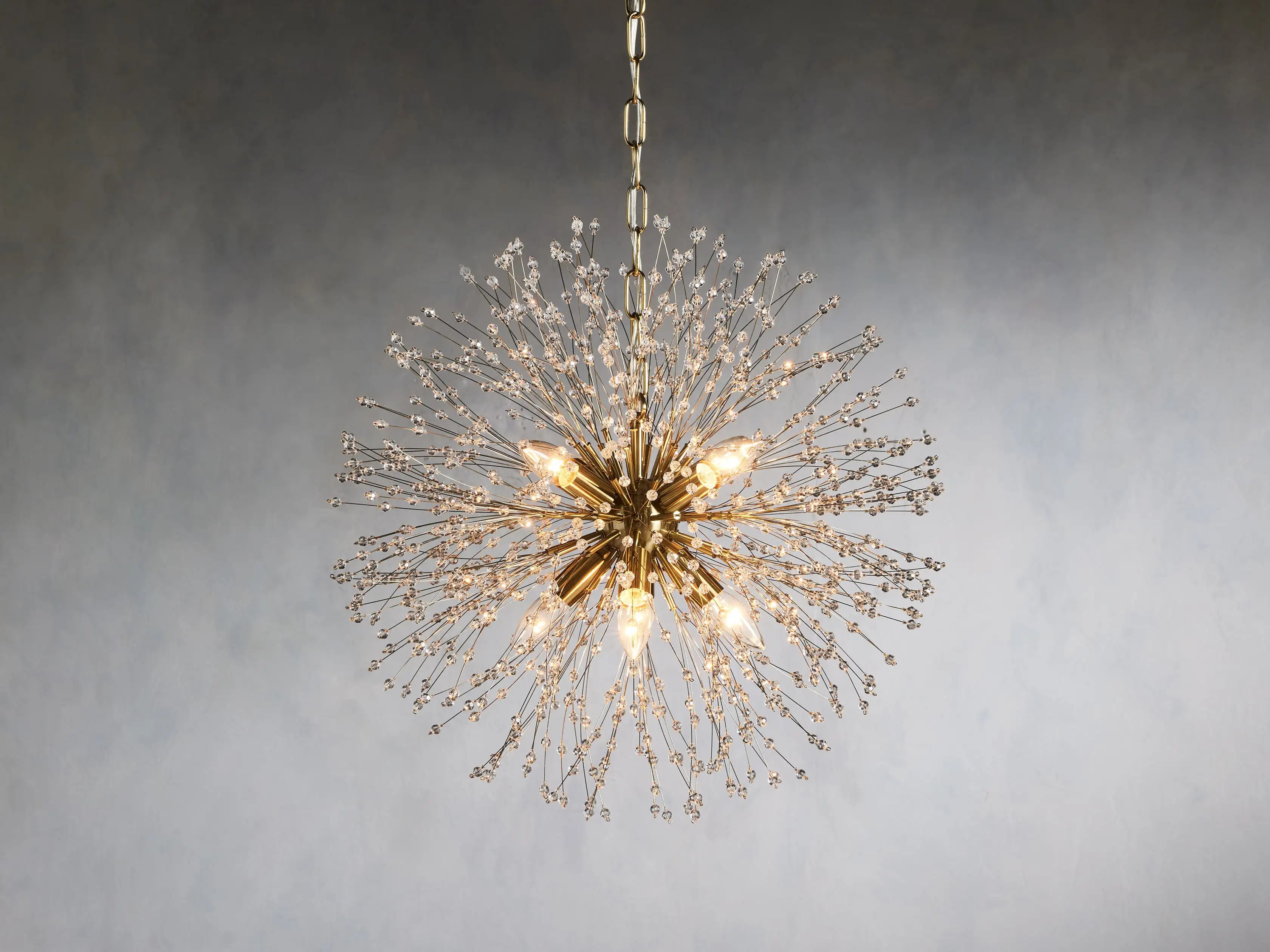 Dandelion 22" Round Chandelier in Brass | Arhaus