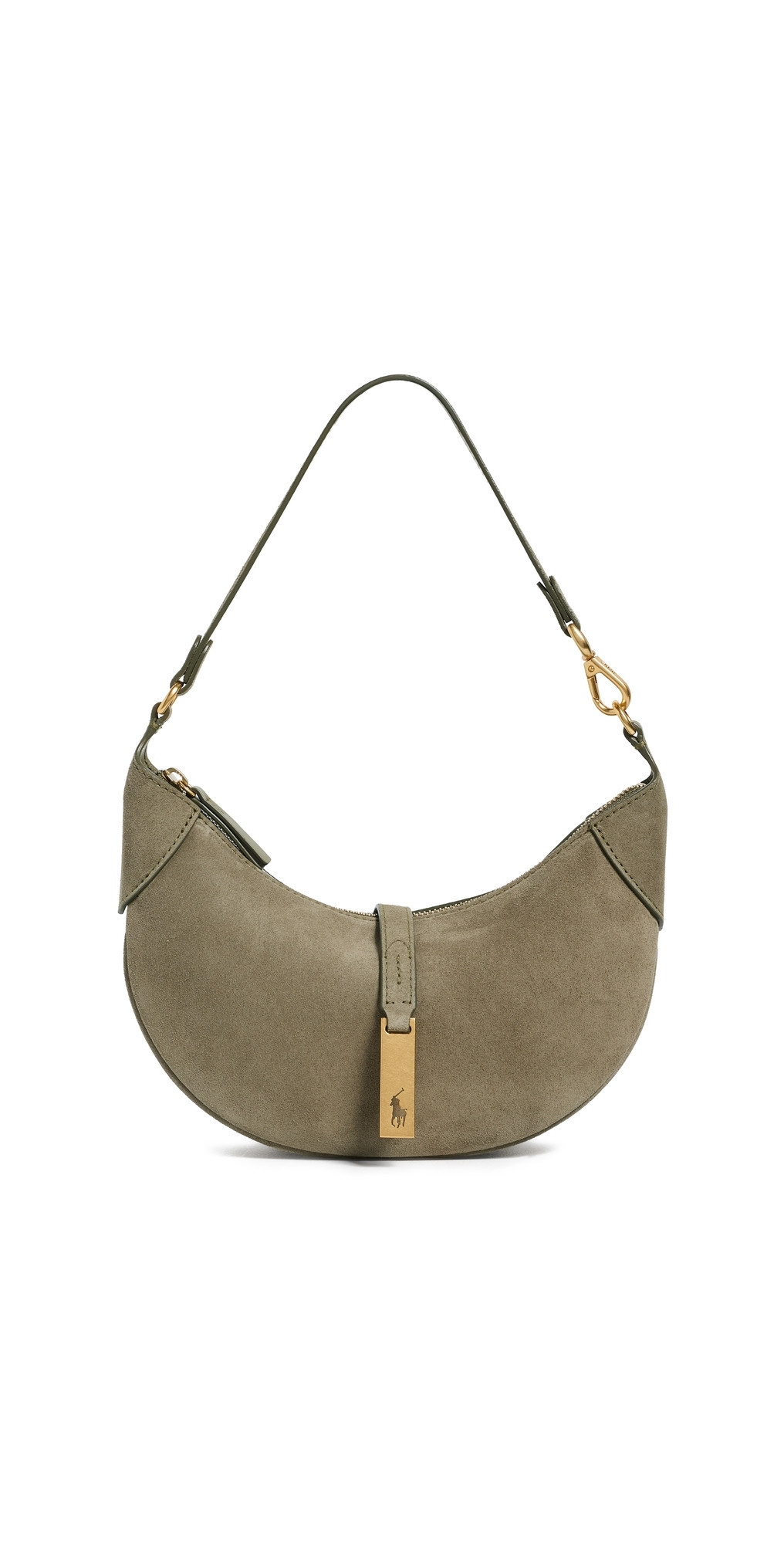 Polo Ralph Lauren Suede ID Mini Shoulder Bag Light Olive One Size | Shopbop