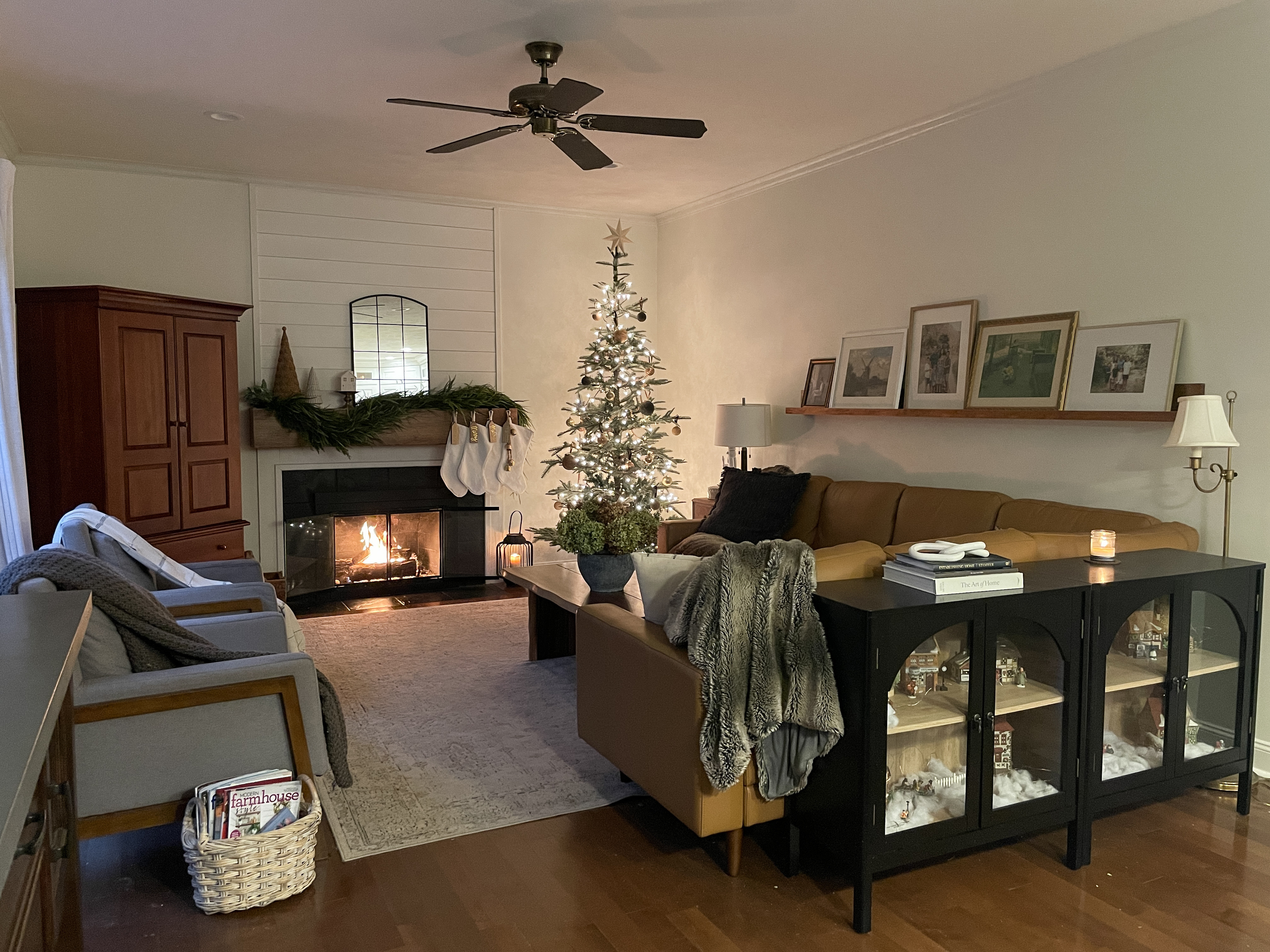 Our family room all cozy for Christmas.  

Christmas decorations.  Family room.  Leather sectional.  Black arched media console.  King of Christmas tree.  

#LTKHome #LTKHoliday #LTKStyleTip