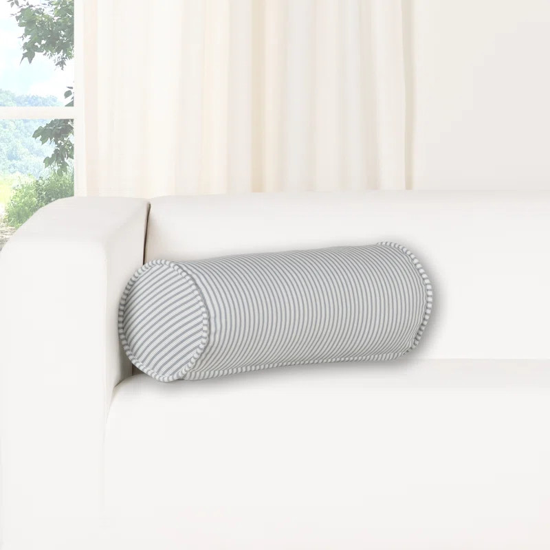 Birch Lane Polo Stripe Calypso Piped Bolster Pillow | Wayfair North America
