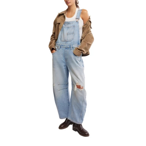 Women's Free People We The Free Good Luck Barrel Overalls | Scheels