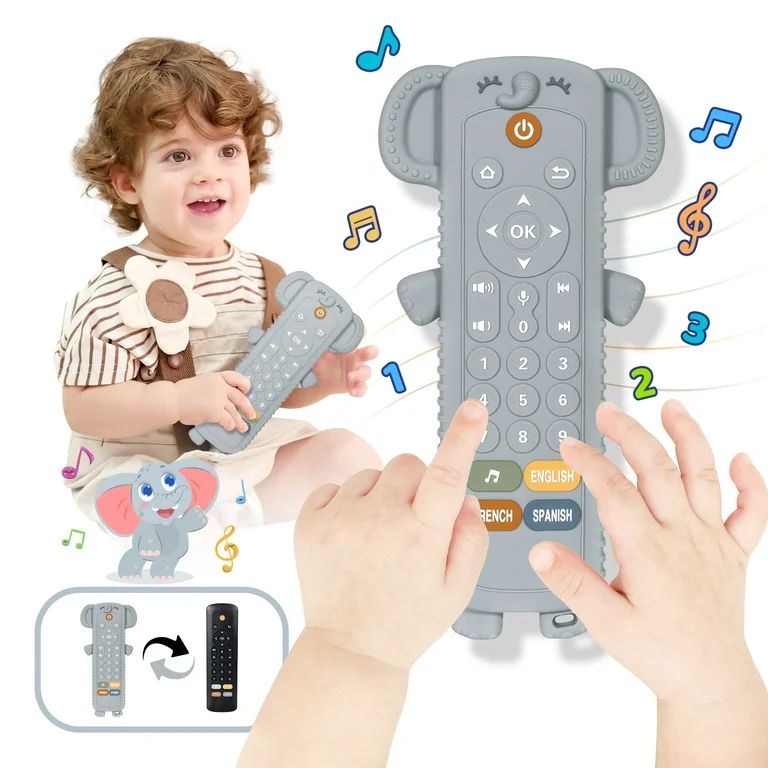 Baby Toys - Baby Remote Control Toy with Elephant Silicone Cover - Educational Musical Baby Toddl... | Walmart (US)
