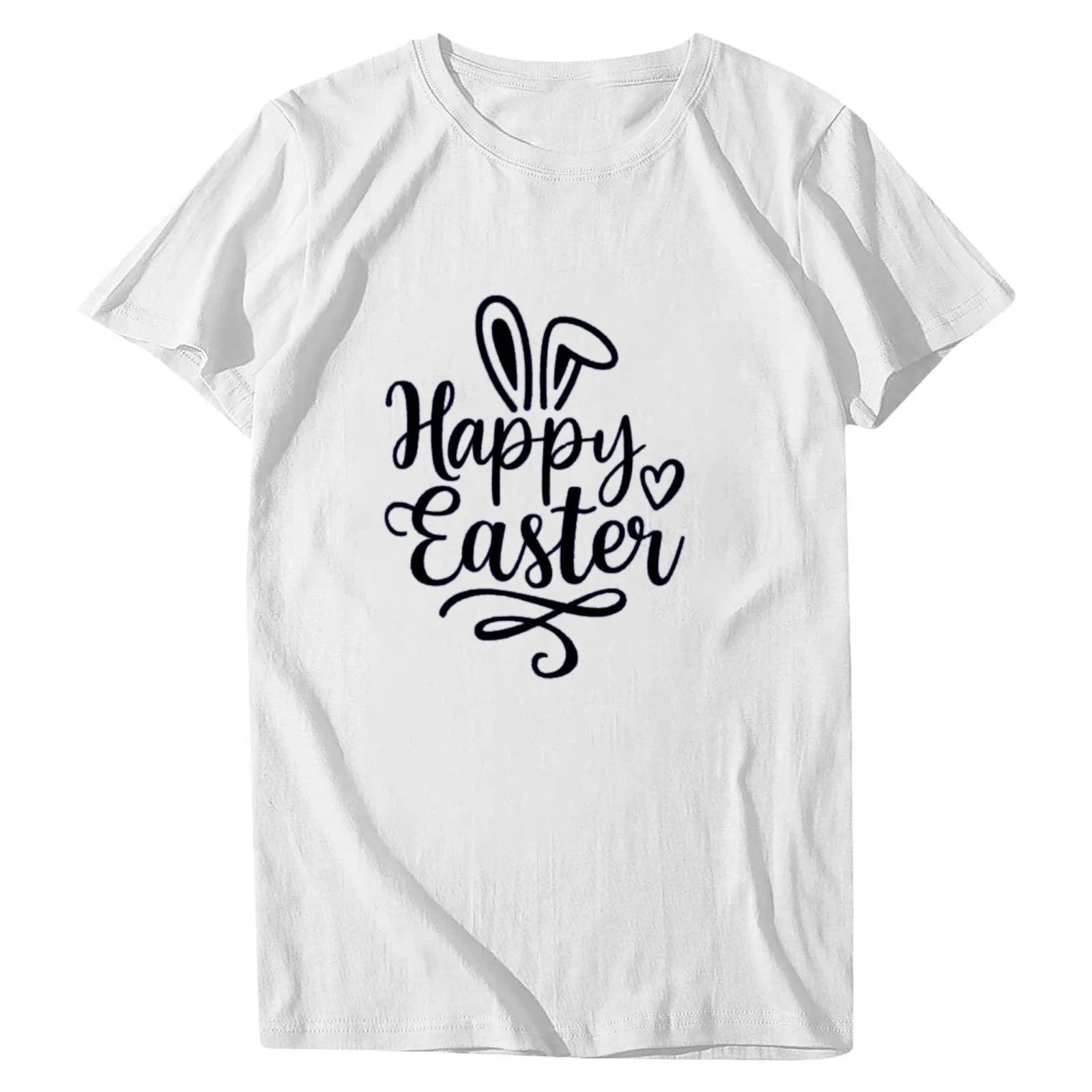 AXXD Easter Shirt,Printing Short Sleeves Round-Neck Loose T-Shirt Bunny Tops For Youth Clearance ... | Walmart (US)