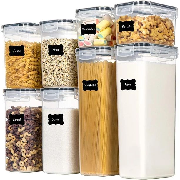 Kitchen Food Storage Containers Set, Kitchen Pantry Organization and Storage with Easy Lock Lids,... | Walmart (US)