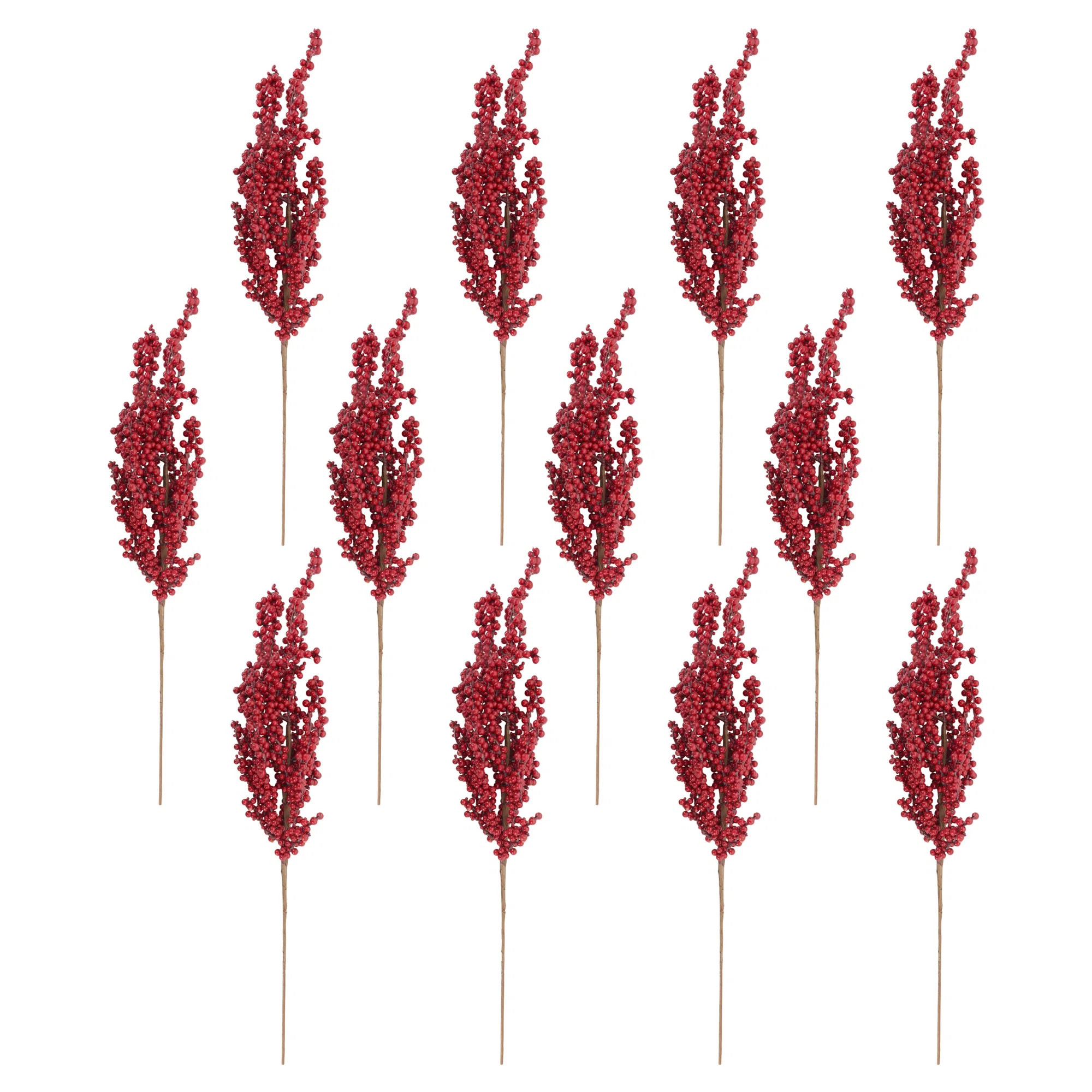 Muriel Red Berry Bush (Set of 12) | Joss & Main