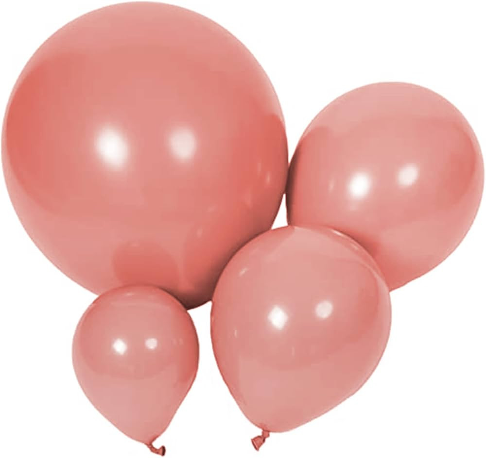 100pcs Dusty Pink Balloons 18 inch +12 inch +10 inch +5 inch Latex Party Rose Pink Balloon Birthd... | Amazon (US)