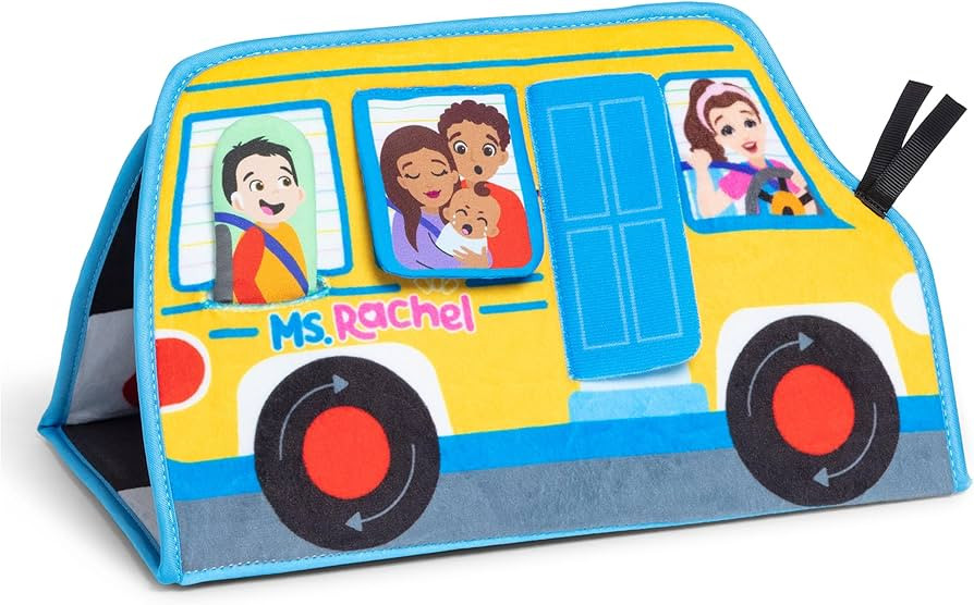 Ms. Rachel Official Tummy Time Activity Bus Folding Play Mat with Baby Mirror & Sensory Toys for ... | Amazon (US)