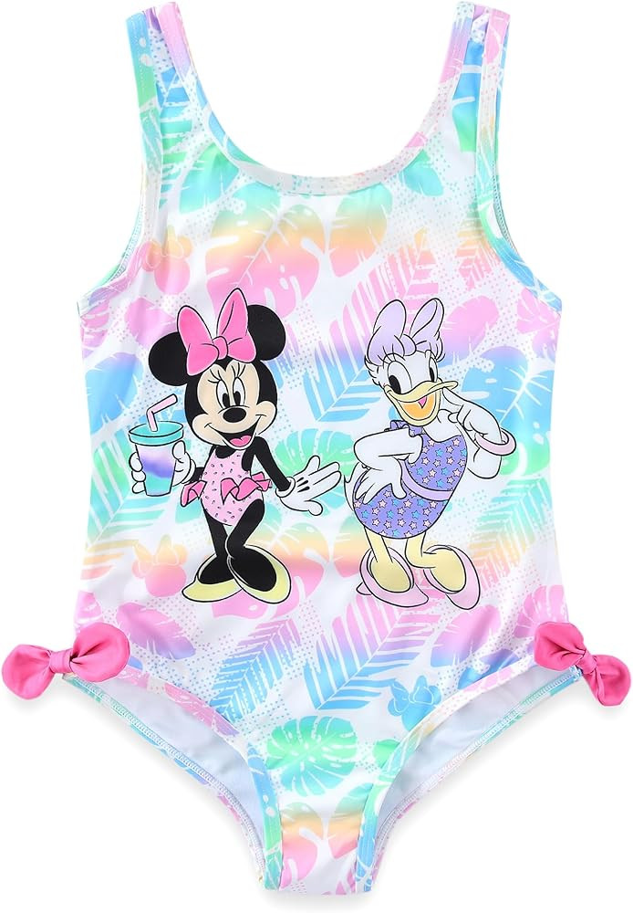 Disney Minnie Mouse Princess Girls UPF 50+ One Piece Bathing Suit for Toddler and Big Kids | Amazon (US)