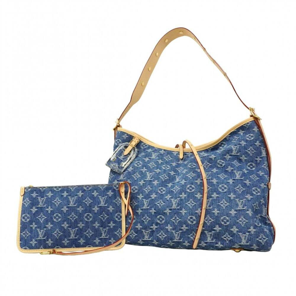 Louis Vuitton Monogram Denim Carryall NM MM Shoulder Bag M46855 Blue Women's | Poshmark