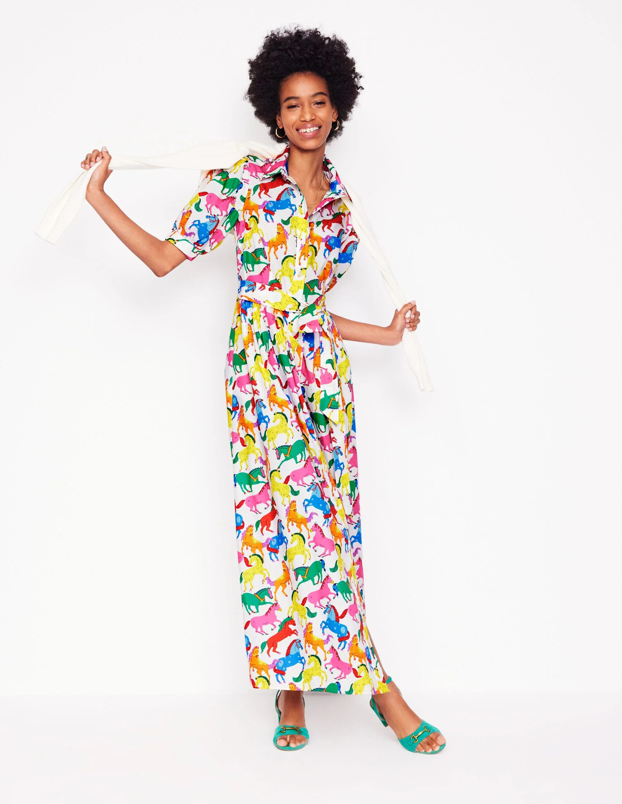 Alexa Maxi Shirt Dress-Multi, Pony Club | Boden (US)