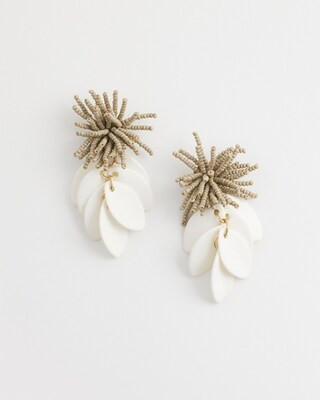 No Droop™ White Petal Earrings | Chico's