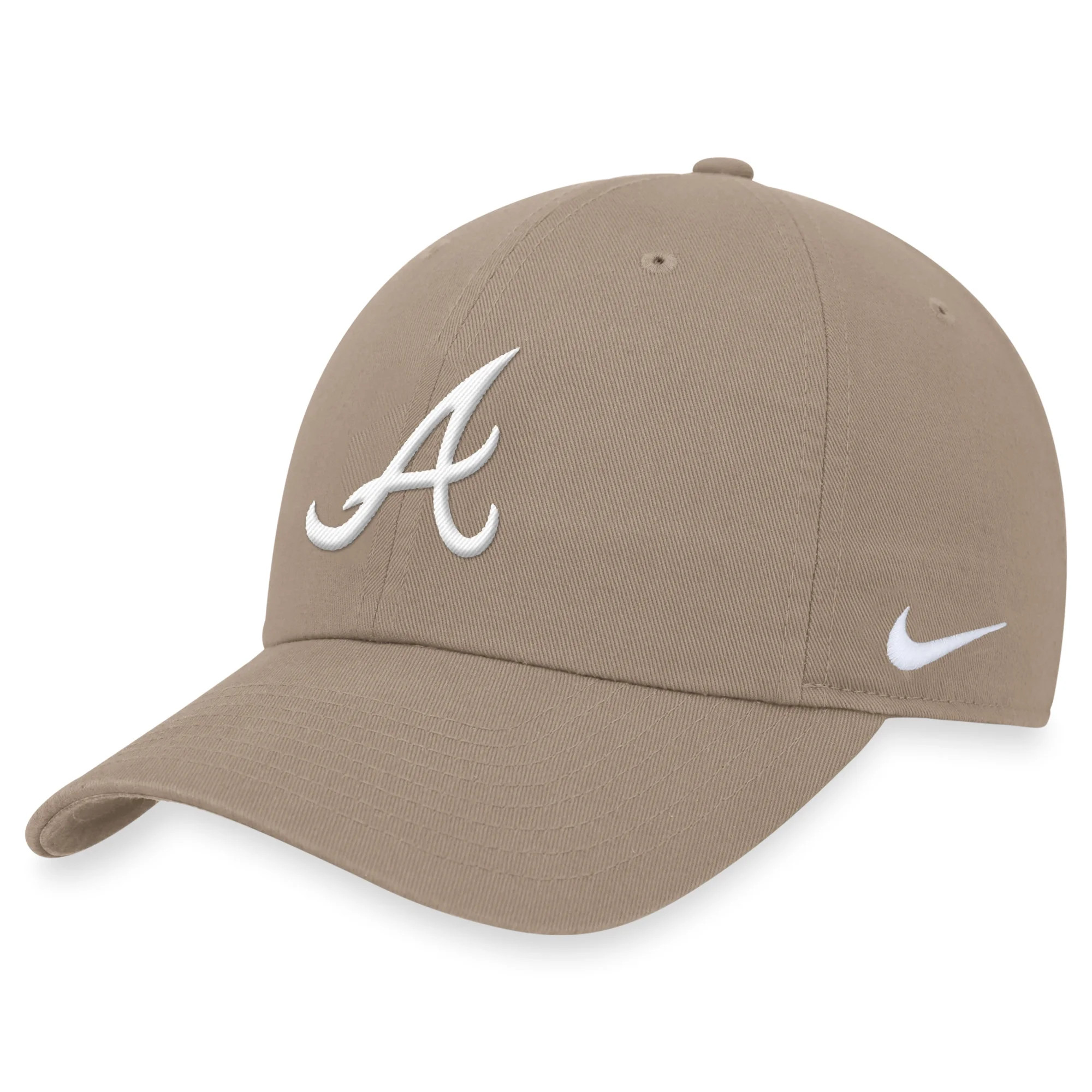 Men's Nike Khaki Atlanta Braves Club Adjustable Hat | Walmart (US)