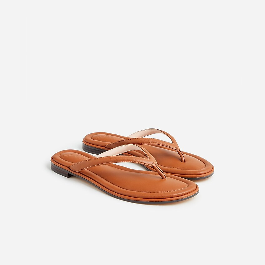 Menorca padded thong sandals in leather | J. Crew US