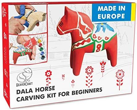 BeaverCraft, Whittling Kit for Adults and Teens - Wood Carving Kit DIY 02 Dala Horse - Wood Carvi... | Amazon (US)