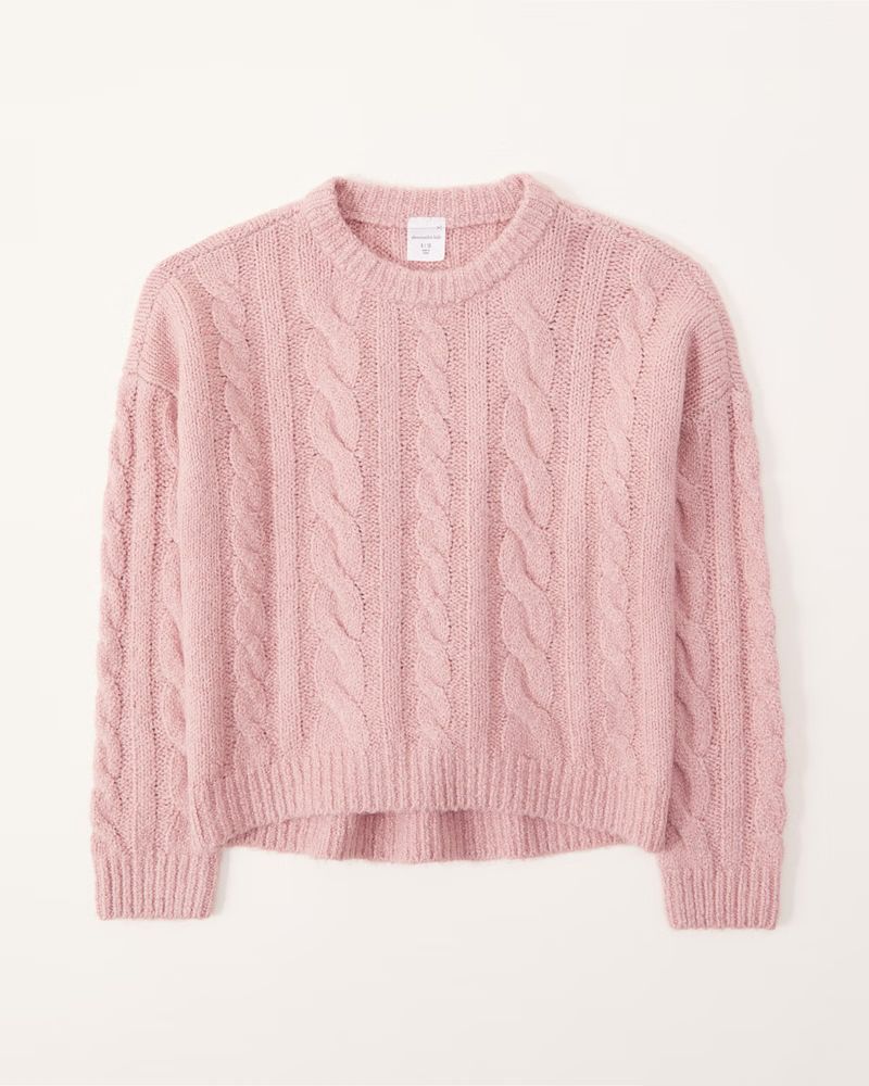 cable crewneck sweater | Abercrombie & Fitch (US)