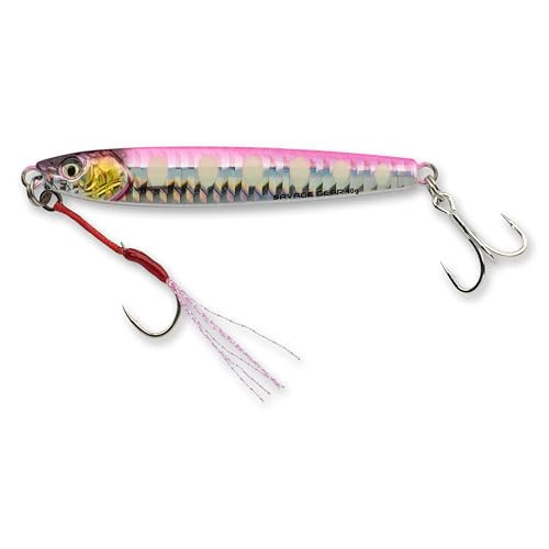 Savage Gear Long Cast Minnow Jig, Pink/White, 1 1/3 oz, 4 Hook Size, Saltwater, Sinking Buoyancy, Lifelike Action, Long & Accurate Casting Design, Built-in Rattle, Thru Wired Construction | Amazon (US)