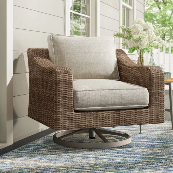 Danny Swivel Patio Chair with Cushions | Wayfair North America