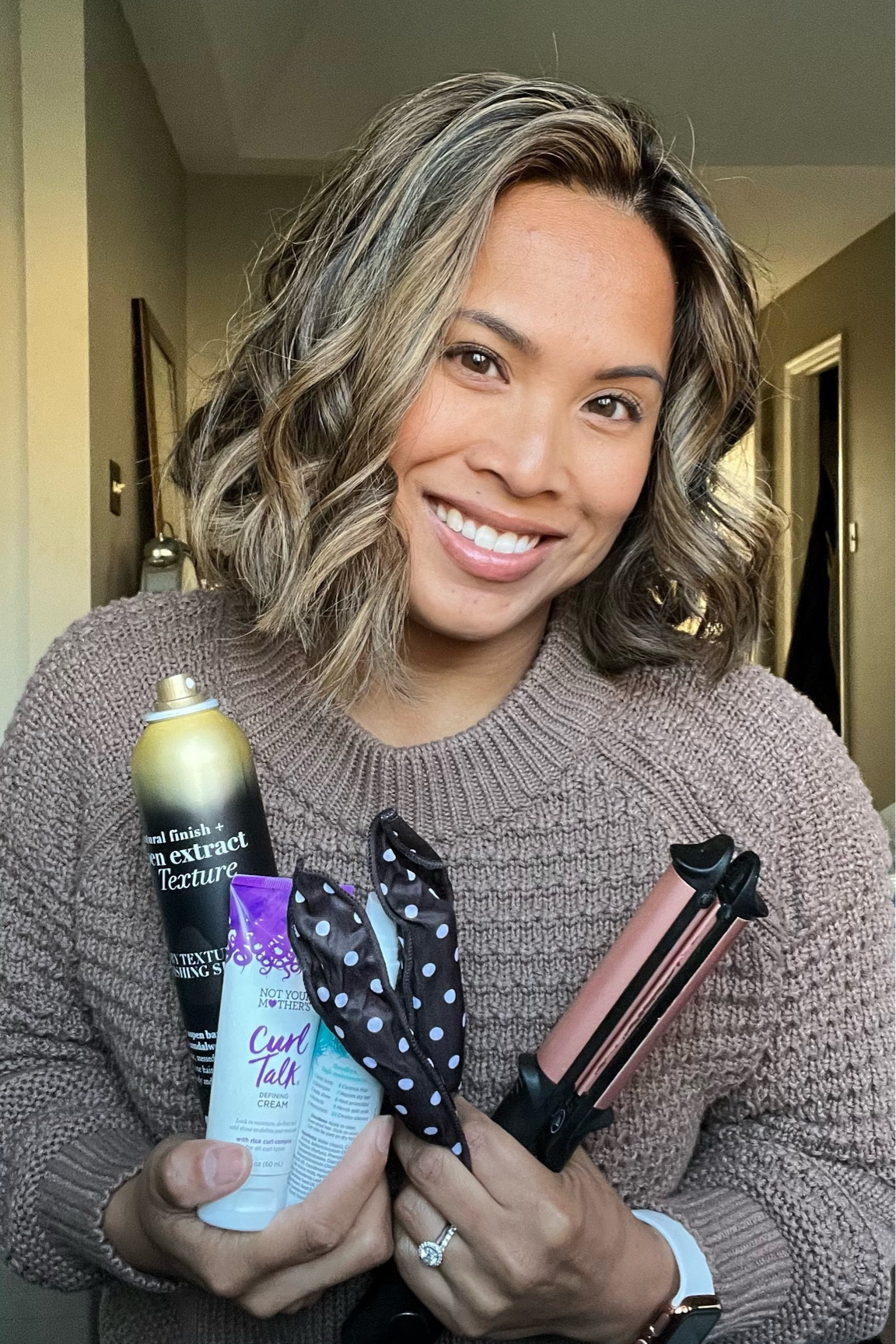 Getting curls with short hair 💁🏽‍♀️➰
Here’s my routine for relatively quick curls for my should length bob. As a busy mom I don’t have much time in the AM for curling it. It takes some timing and prep the night before, but no more than 10 min touch up in the morning AND the next day!! I don’t blow dry to allow for natural volume to set in and also avoid excess heat. Just for reference, I have naturally straight hair that has gained some frizzy texture from processing and postpartum 🤪
For video tutorial, visit my tiktok or IG reels!

#curlyhair #softcurls #bob #lob #haircare #hairstyling #momselfcare #selfcaresunday #quickhairstyles

#LTKbeauty #LTKunder50