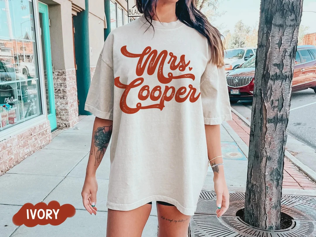 Comfort Colors Custom Mrs Shirt, Future Mrs Shirt, Retro Bride Shirt Wedding, Girlfriend Fiancee ... | Etsy (US)