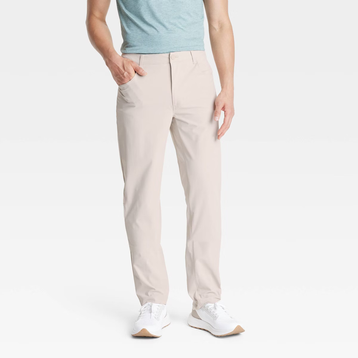 Men's 360 Lifestyle 5-Pocket Golf Pant - All In Motion Beige 34x32: Moisture Wicking, Quick Dry, ... | Target