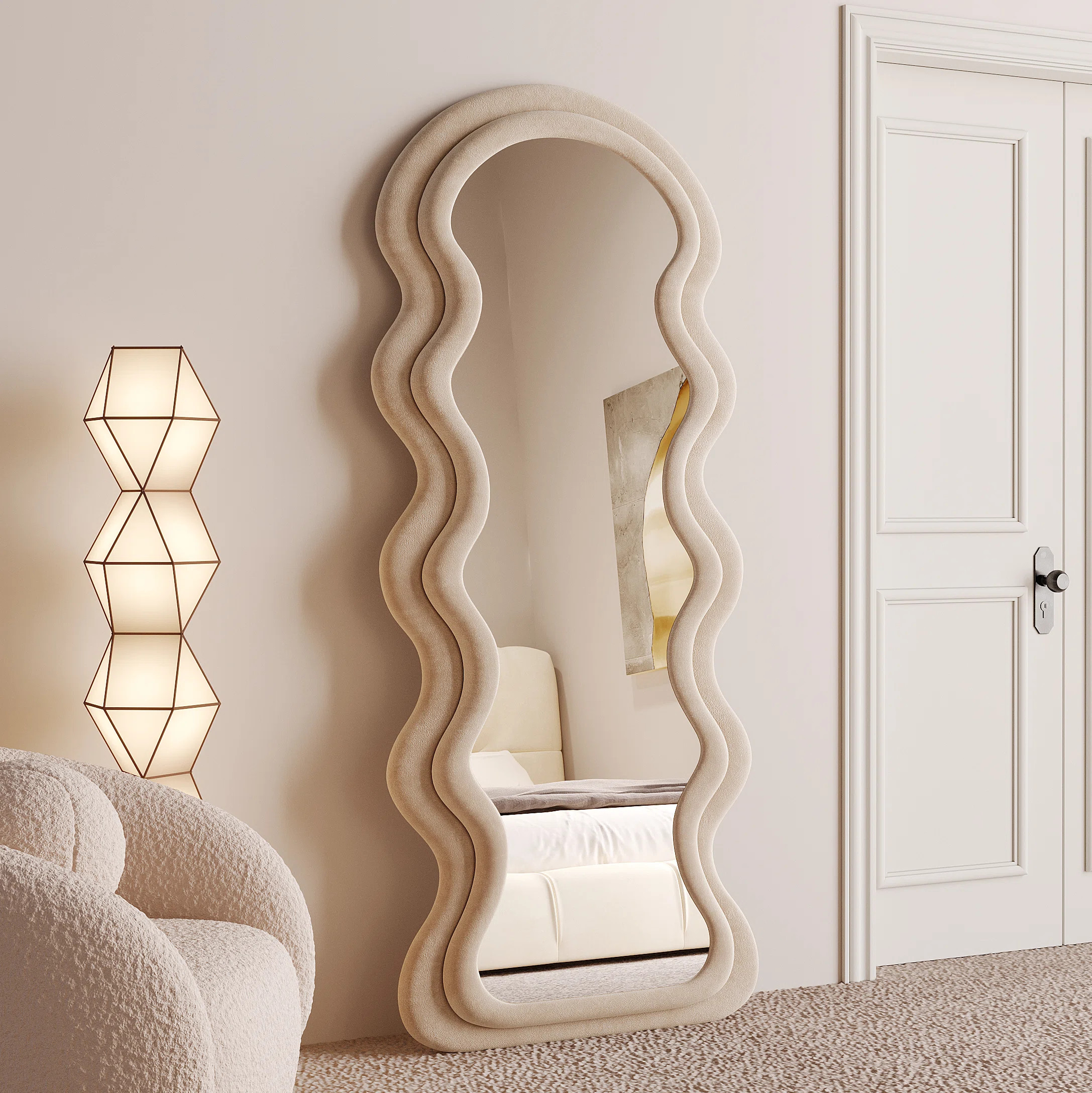 Amon Takengon Wavy Mirror | Wayfair North America