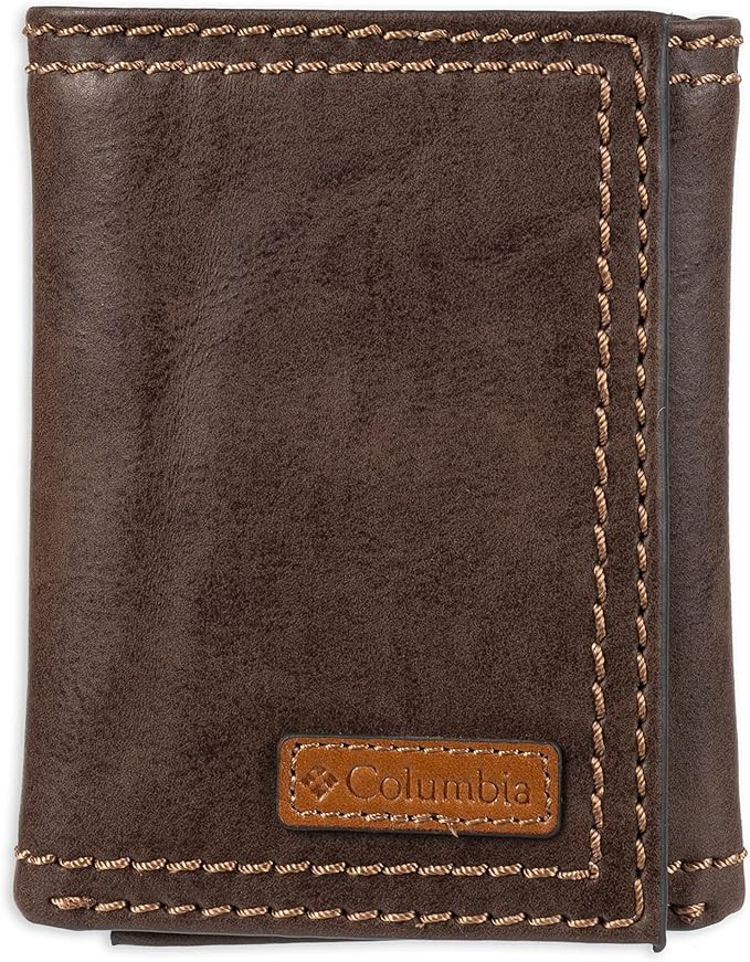 Columbia Men's RFID Genuine Leather Trifold Wallet With ID Window, Credit Card Pockets | Amazon (US)