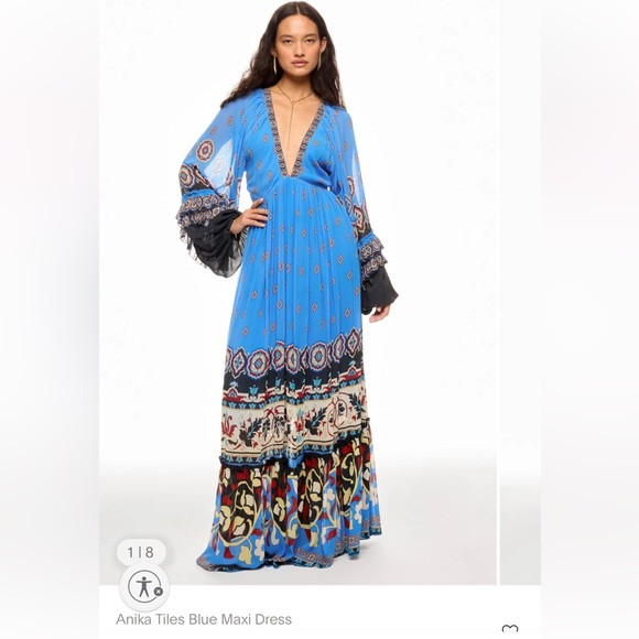 FARM Rio Vibrant Blue Long Sleeve Dress | Poshmark